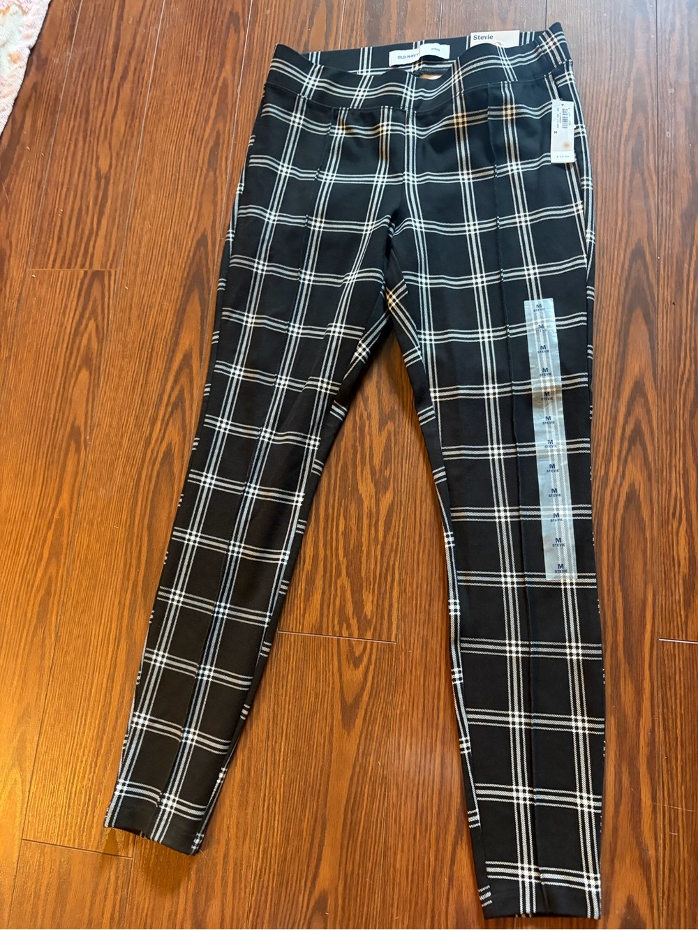 Womens old navy Stevie Black Plaid Ponte Leggings